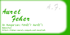 aurel feher business card